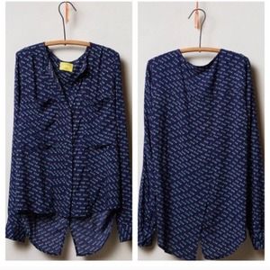 Anthropologie Maeve Clara Birds Blouse Size 0